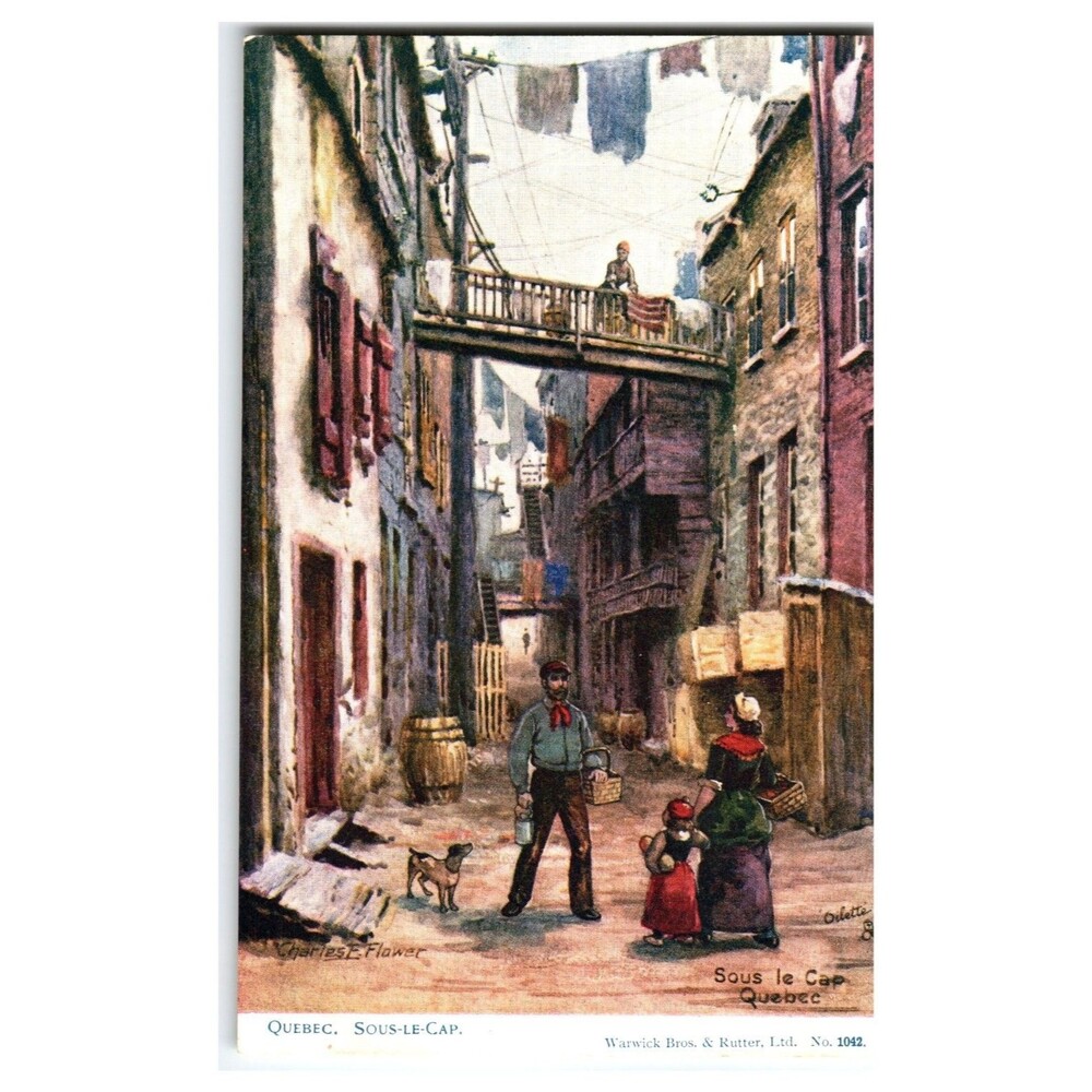 Quebec Sous-le-Cap Oilette Postcard Charles Flower Raphael Tuck Art